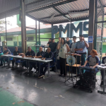 Coordenadoria de Polícia Comunitária participa de concurso de ordem unida de escola cívico-militar da capital