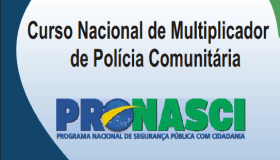 Capa Curso Nacional de Multiplicador de Polícia Comunitária.